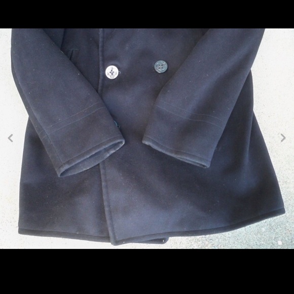 Vtg US Navy Vietnam Nam Era Dated 1963 Men's Black Wool Pea Coat Jacket Size 40 - Picture 3 of 8